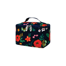 Load image into Gallery viewer, Top Handle Cosmetic Case - Floral Print
