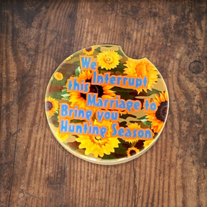 Hunting and Marriage Car Coaster
