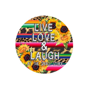 Live Love Laugh Leopard Car Coaster