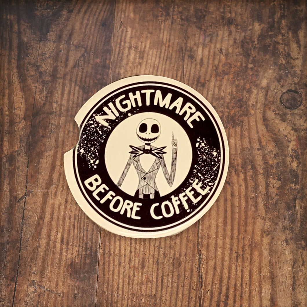 Nightmare Before Coffee Car Coaster