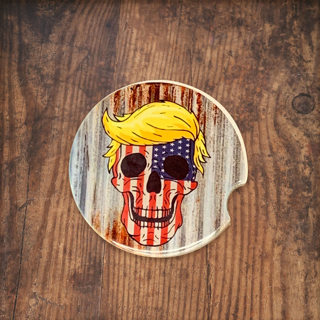 Trump Skull Car Coaster