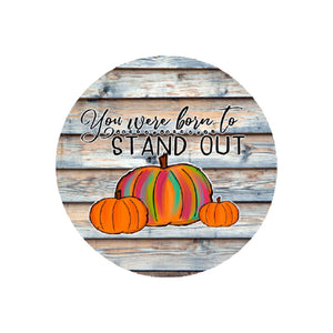 You Were Born to Standout Pumpkin Car Coaster