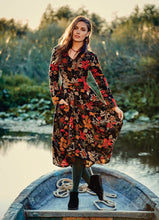 Load image into Gallery viewer, Long Sleeved Floral Boho Dress
