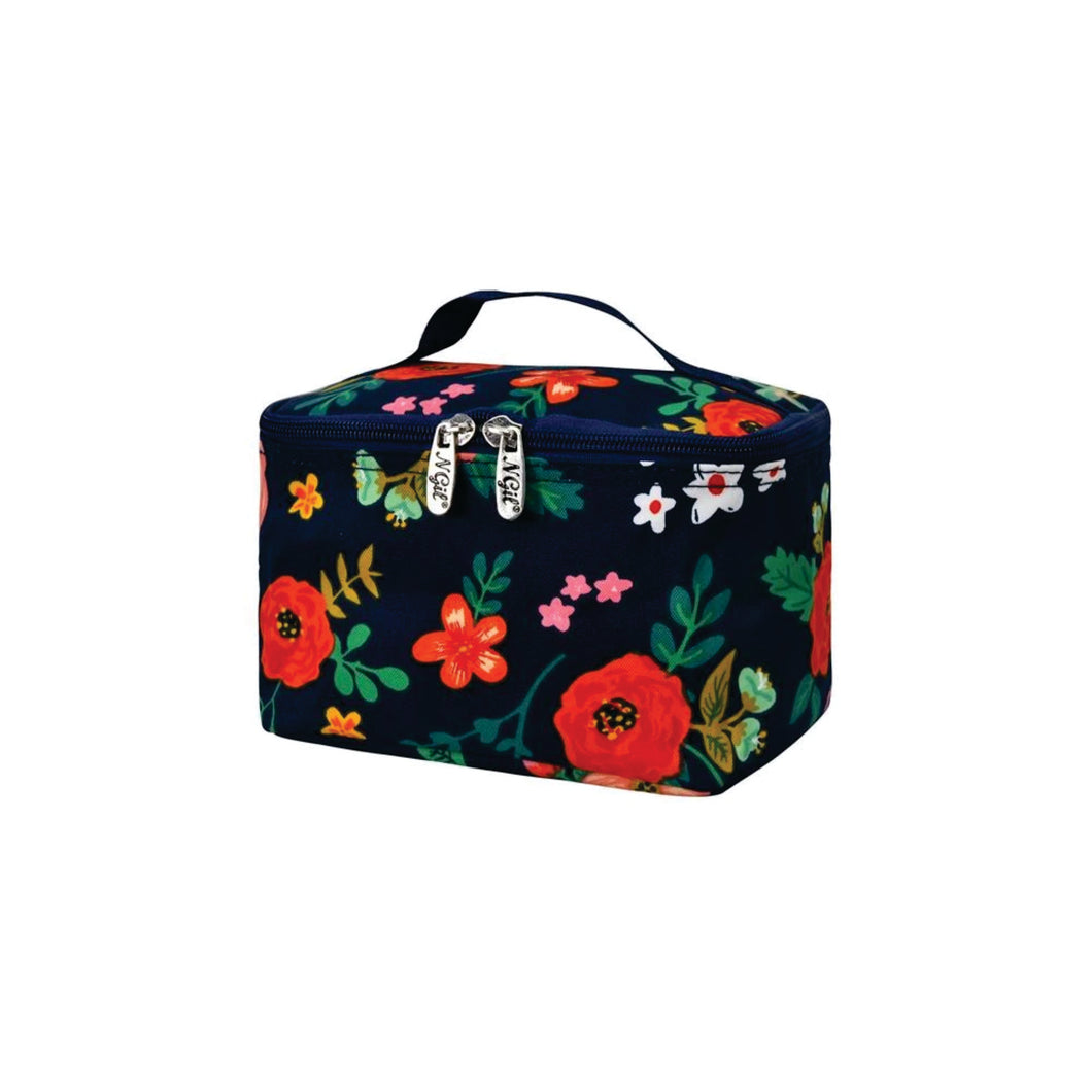 Top Handle Cosmetic Case - Floral Print