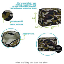 Load image into Gallery viewer, Large Cosmetic Case Travel Pouch -  Camouflage
