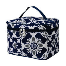 Load image into Gallery viewer, Large Top Handle Cosmetic Case - Quatro Vine Pattern
